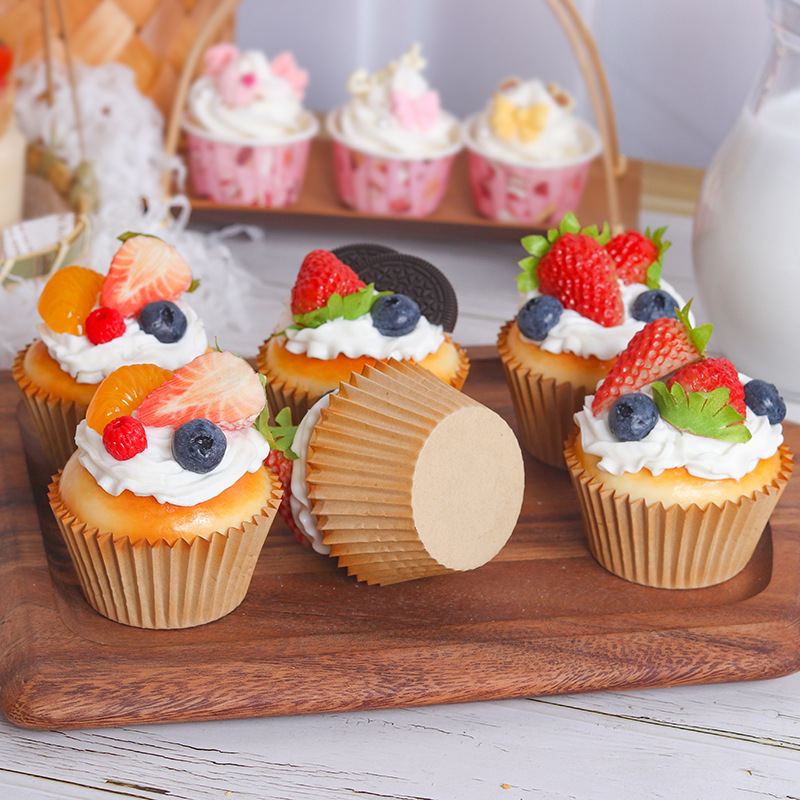 Wedding Cake Supply - Gefälschte Cupcake Obst Kuchen Erdbeere Künstliche
