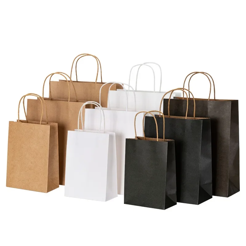 Wedding/Event Supply Store - 10/20/30/40/50 Stück/Set Kraftpapierbeutel mit Griffen Geschenkverpackungsbeutel