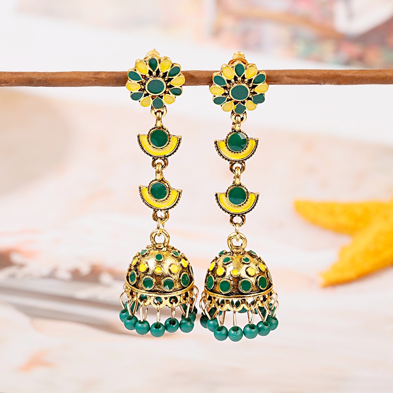Jhumka Jhumki Multicolor Perle – Indian Wedding Supply Bewertung und Preis