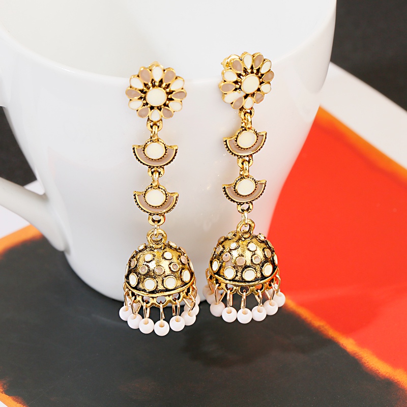 Jhumka Jhumki Multicolor Perle – Indian Wedding Supply Bewertung und Preis