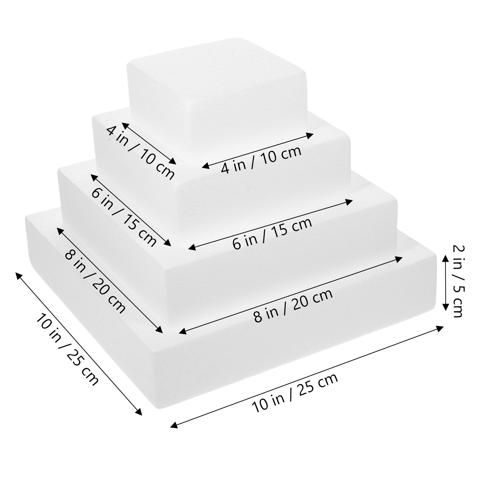 4 Stück Schaumstoff-Kuchenattr – Wedding Cake Supply Bewertung und Preis
